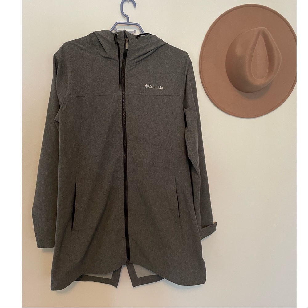 Columbia long rain jacket